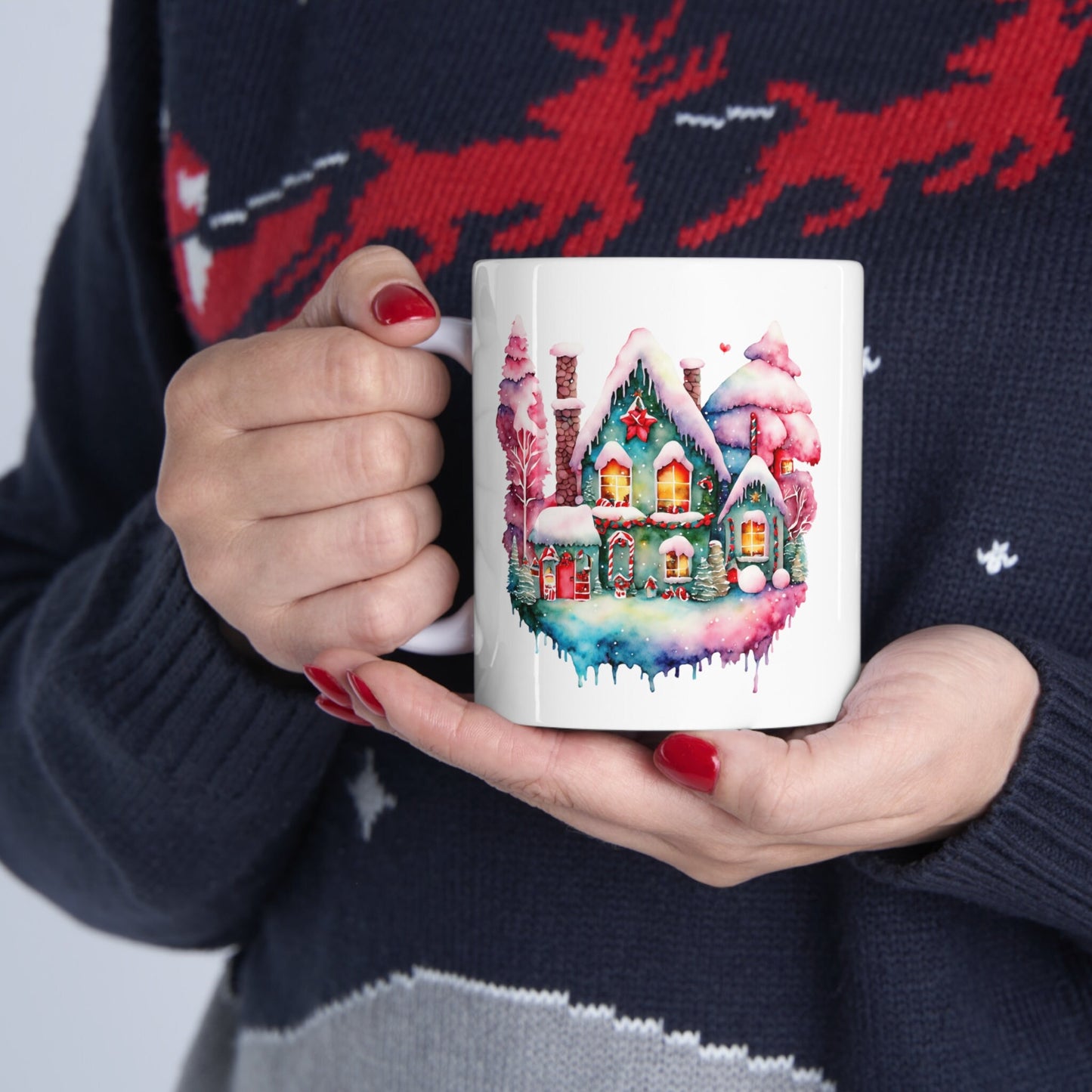 The Christmas Floating Cottage Mug Makes the Perfect Gift for Friends, Family, Coworkers or yourself.  Check Out My Shop for even more Great Designs.
www.scorpiontees.etsy.com