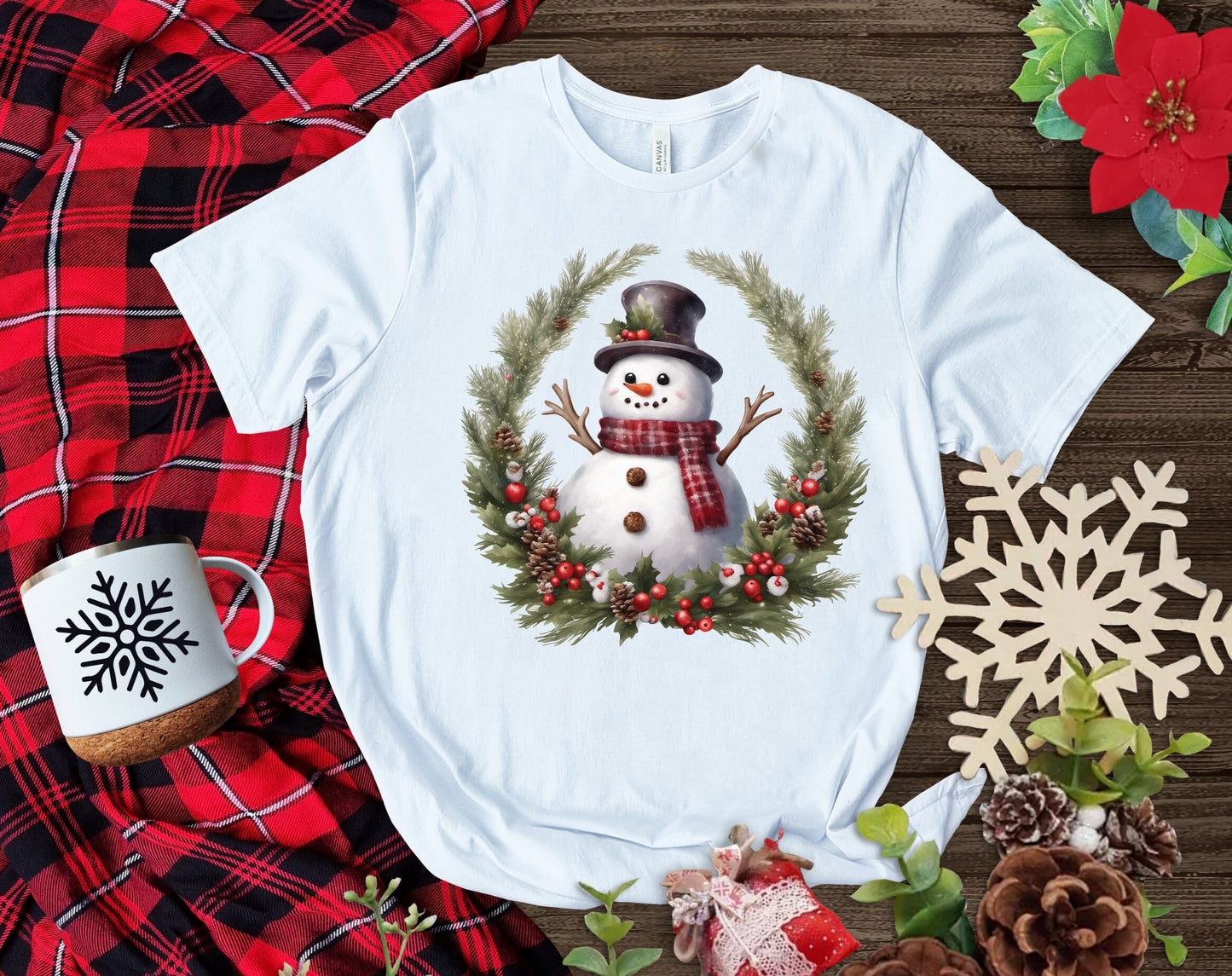 Snowman Reef Christmas T-Shirt, Perfect Holiday Cheer Tee, Gift Shirt for Christmas Spirit, Cute Xmas Shirt for Family and friends