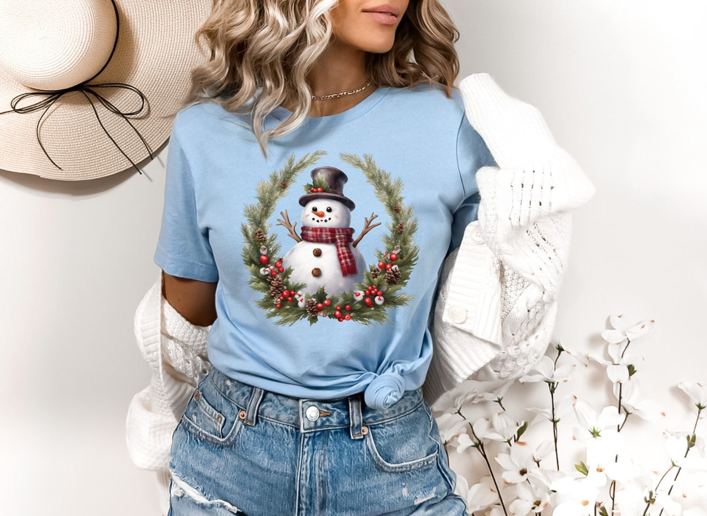 Snowman Reef Christmas T-Shirt, Perfect Holiday Cheer Tee, Gift Shirt for Christmas Spirit, Cute Xmas Shirt for Family and friends