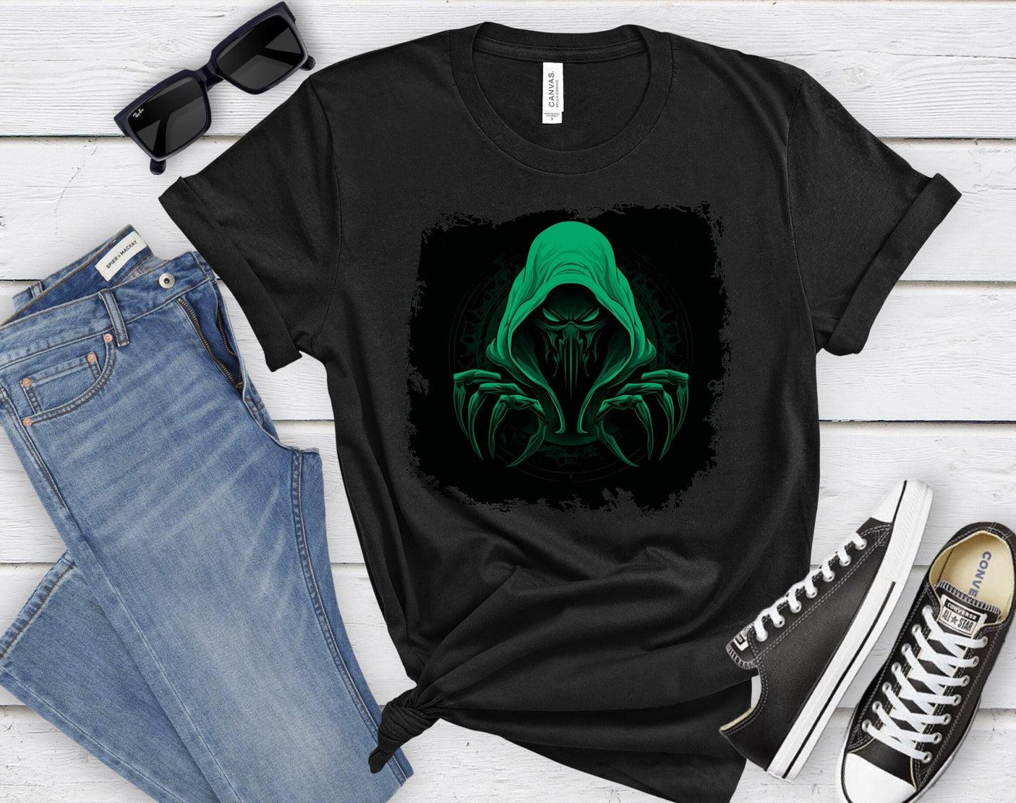 Hooded Scorpion Monster, Scary Creature with Hoodie, Graphic Tee with hooded character, Evil Demon, frightening beast. Horrifying nightmare