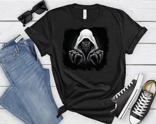 Hooded Scorpion Monster, Scary Creature with Hoodie, Graphic Tee with hooded character, Evil Demon, frightening beast. Horrifying nightmare