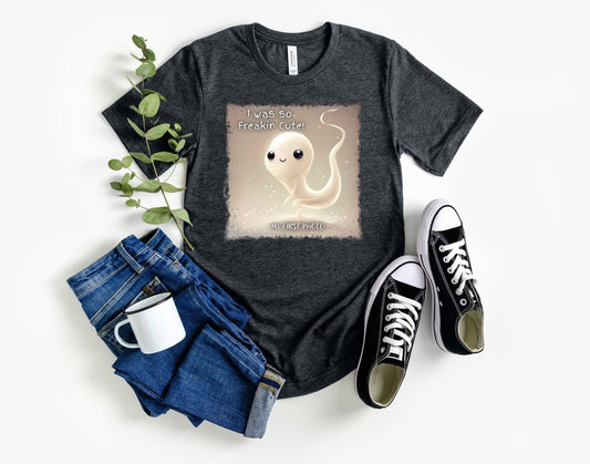 I was so Freakin Cute Sperm Shirt, My First Photo Sperm Tee, Super Cute Sperm T - Shirt, Adorable Sperm baby picture tee