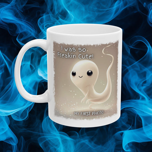 I was so Freakin Cute Sperm Coffee, My First Photo Sperm Cup, Super Cute Sperm Mug, Adorable Sperm baby picture Mug