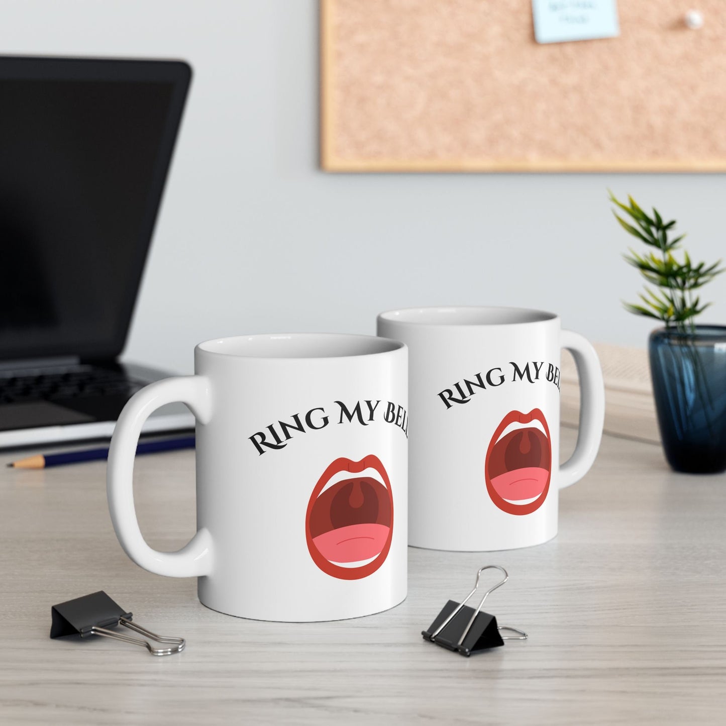 Funny Coffee Mug saying Ring My Bell, Oral Sex Mug, Blow Job Mug, Giving Head Cup, Hilarious Sexy Mug