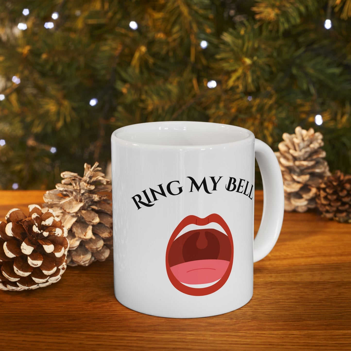 Funny Coffee Mug saying Ring My Bell, Oral Sex Mug, Blow Job Mug, Giving Head Cup, Hilarious Sexy Mug