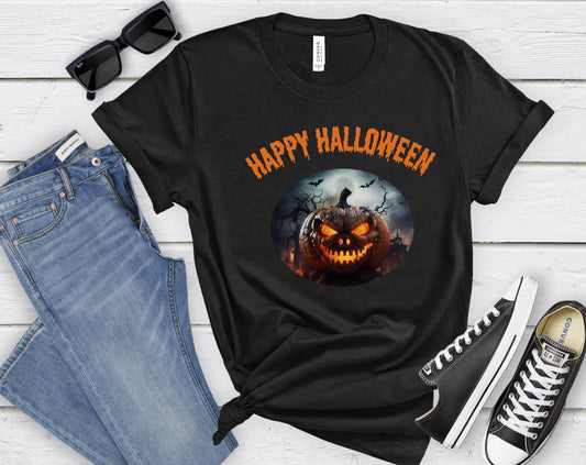 Scary Halloween Pumpkin shirt, Mens Womens Evil Halloween Tee, Horror Halloween T Shirt, Creepy Halloween Pumpkin Shirt, Dark Pumpkin shirt