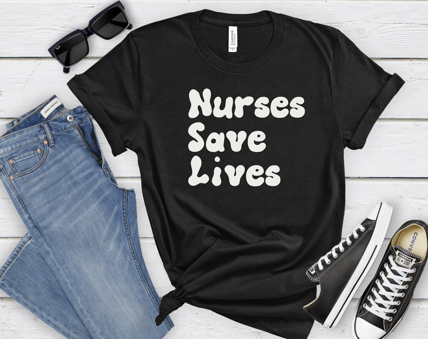 Nurses Save Lives Shirt, I love nurses shirt, Awesome gift shirt for nurses, gift shirt for a special nurse, Thank you gift shirt for nurses