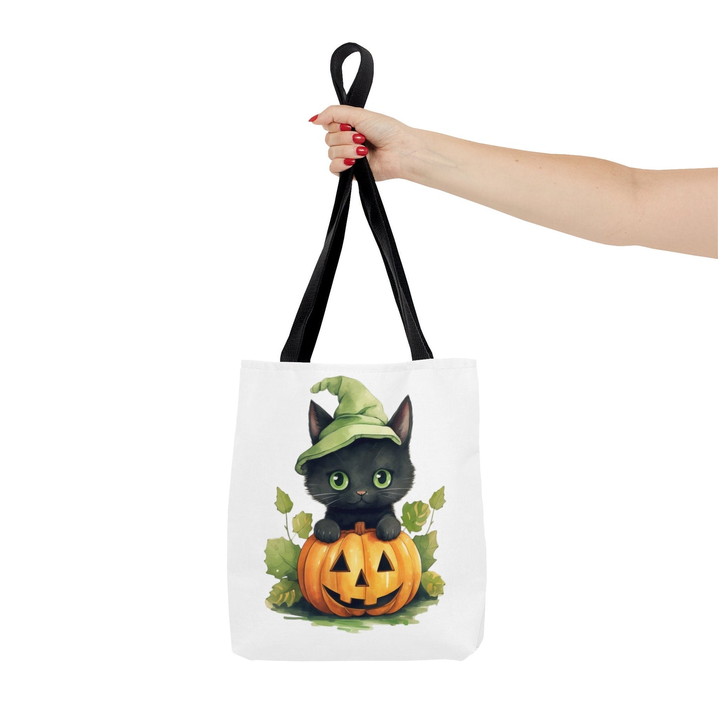 Adorable Tote bag with cute Cat, Cat Tote bag for any Occassion, Cute Cat Tote bag perfect for Halloween,  Mens, Womens, Kids Tote bag