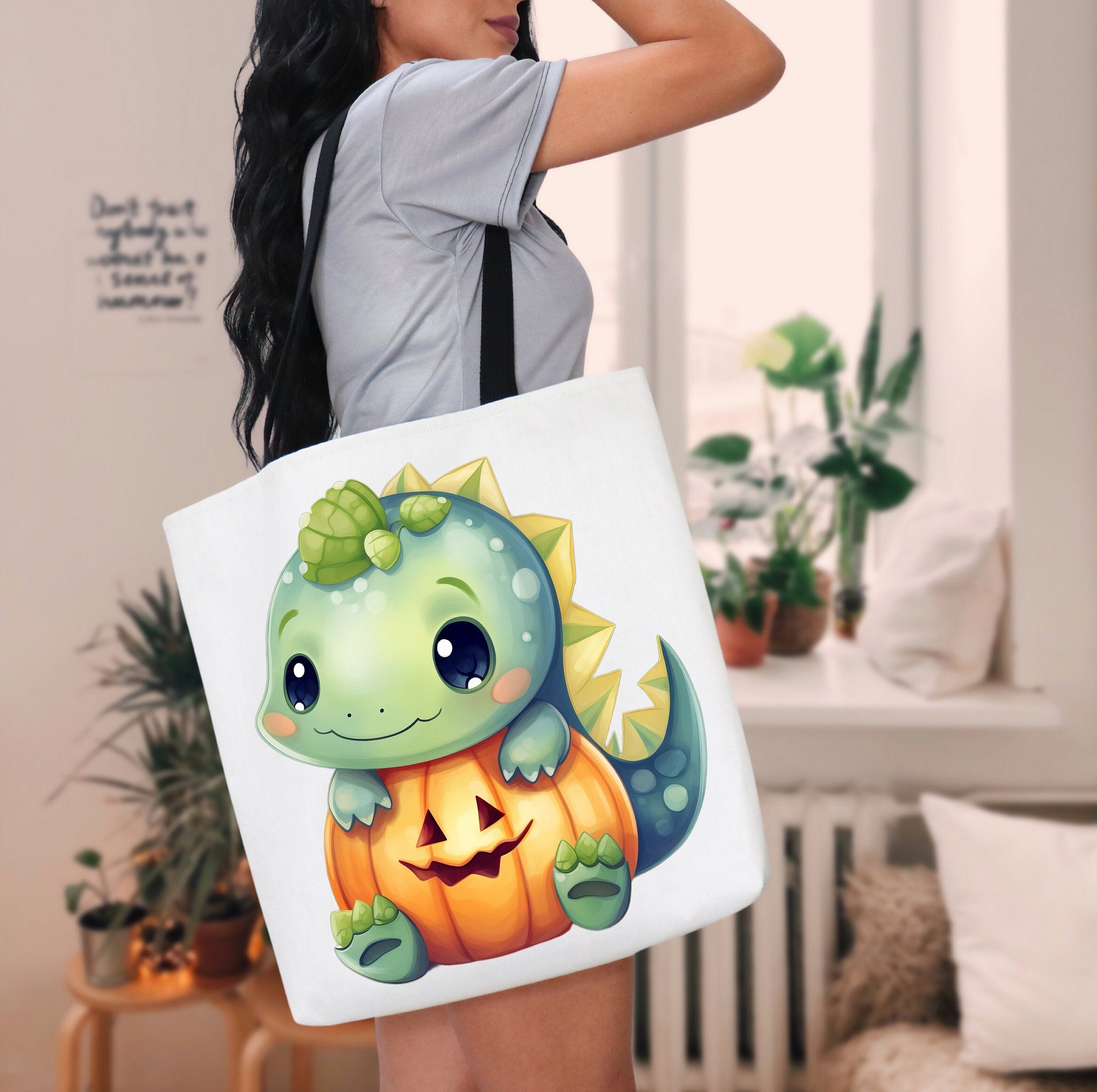 Adorable Tote bag with cute Dinosaur Dinosaur Tote bag for any Occass Scorpion Tees and More