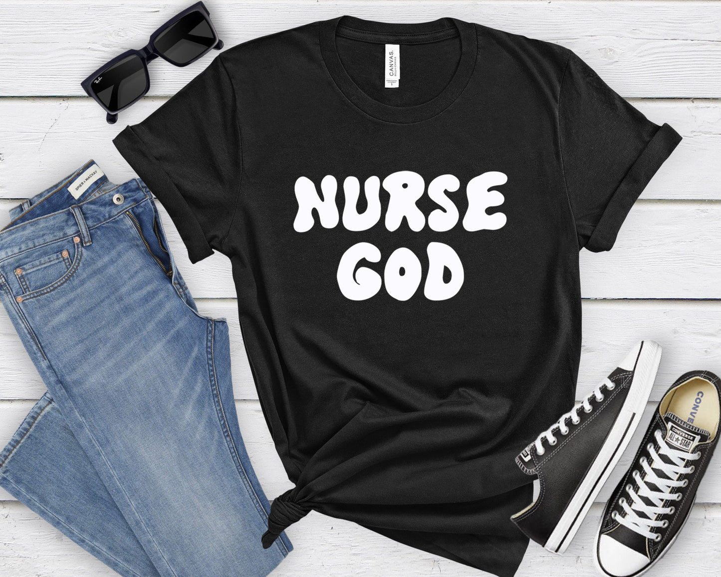 Nurse God Shirt, I love nurses shirt, Awesome gift shirt for nurses, gift shirt for a special nurse, Thank you gift shirt for nurses