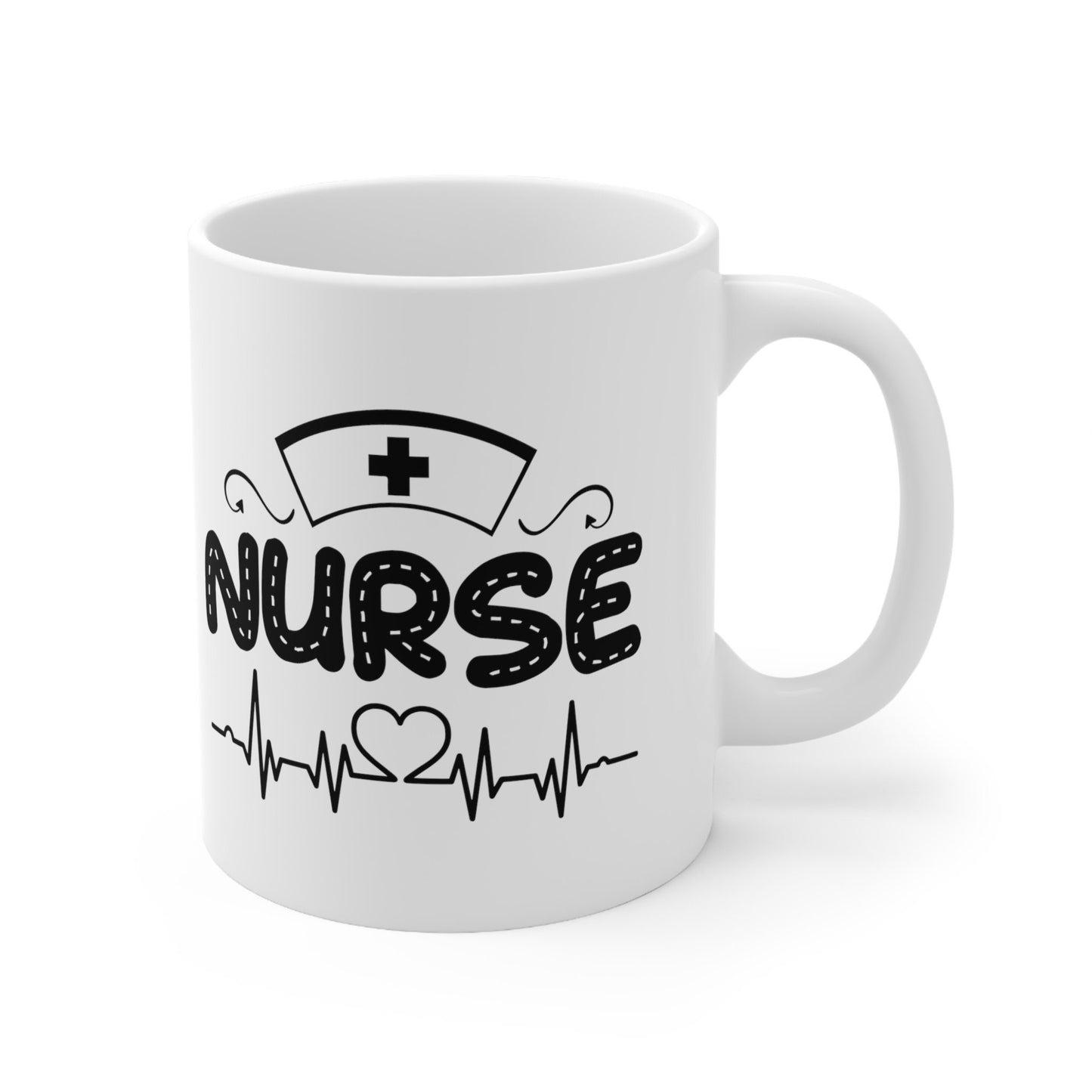 Nurse Hearth Rhythm Nursing Mug, I love nurses Mug, Awesome gift Mug for nurses, gift Mug for a special nurse, Thank you gift Mug for nurses