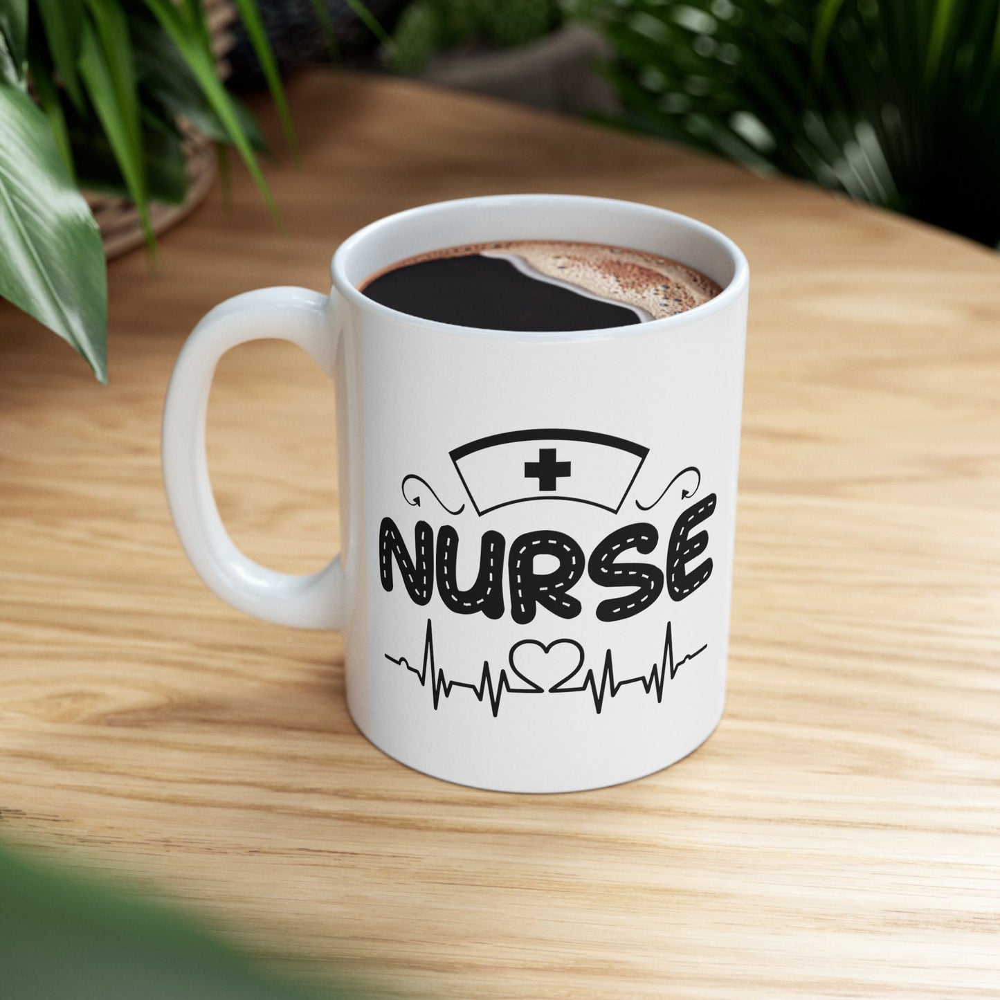 Nurse Hearth Rhythm Nursing Mug, I love nurses Mug, Awesome gift Mug for nurses, gift Mug for a special nurse, Thank you gift Mug for nurses