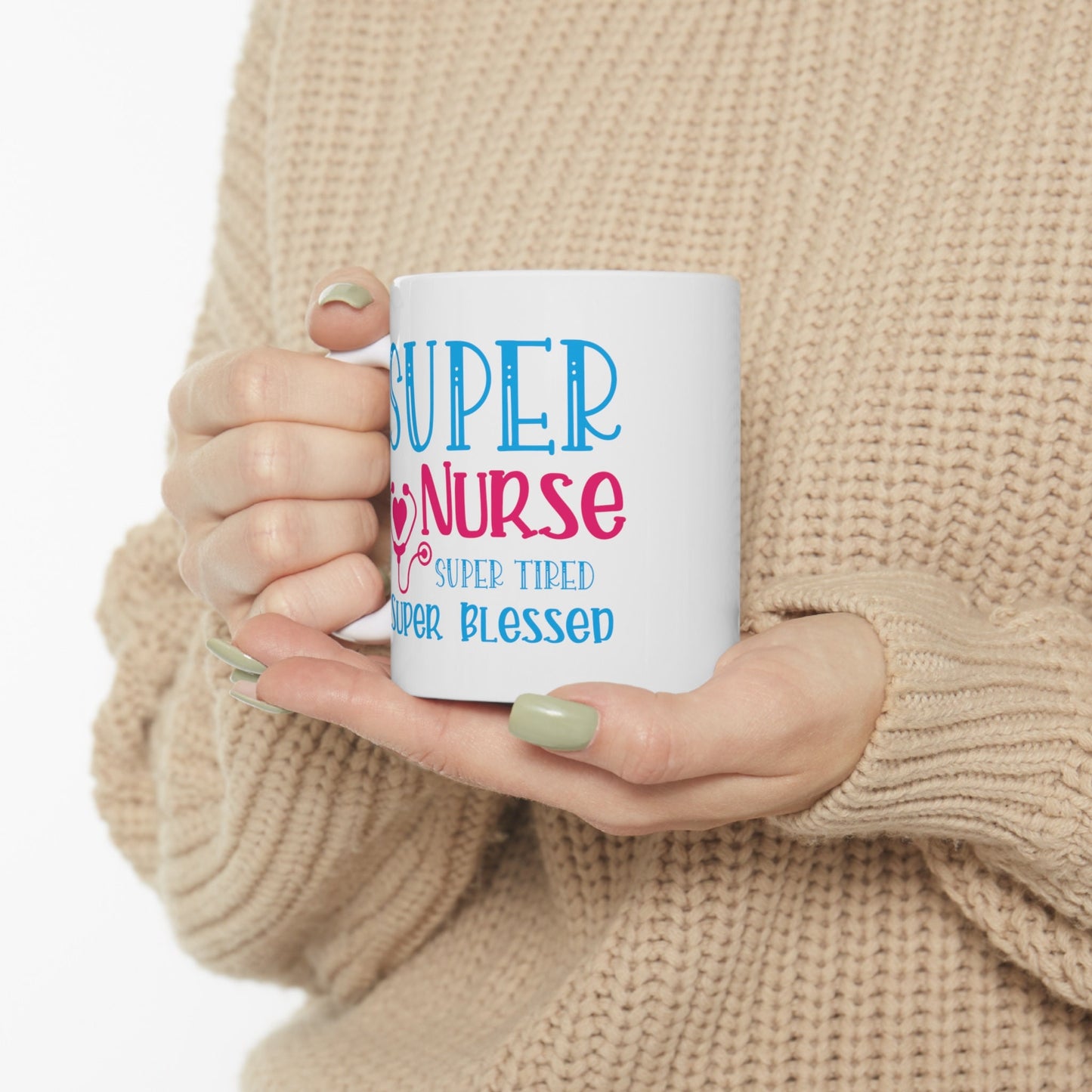 Super Nurse Blessed Nursing Mug, I love nurses Mug, Awesome gift Mug for nurses, gift Mug for a special nurse, Thank you gift Mug for nurses