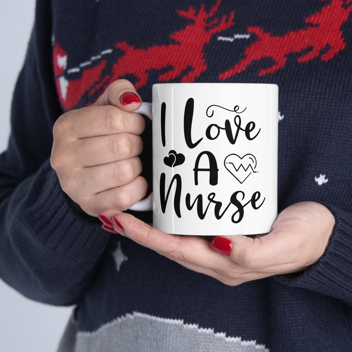 I Love A Nurse Nursing Mug, Perfect Nurses Mug, Awesome gift Mug for nurses, gift Mug for a special nurse, Thank you gift Mug for nurses