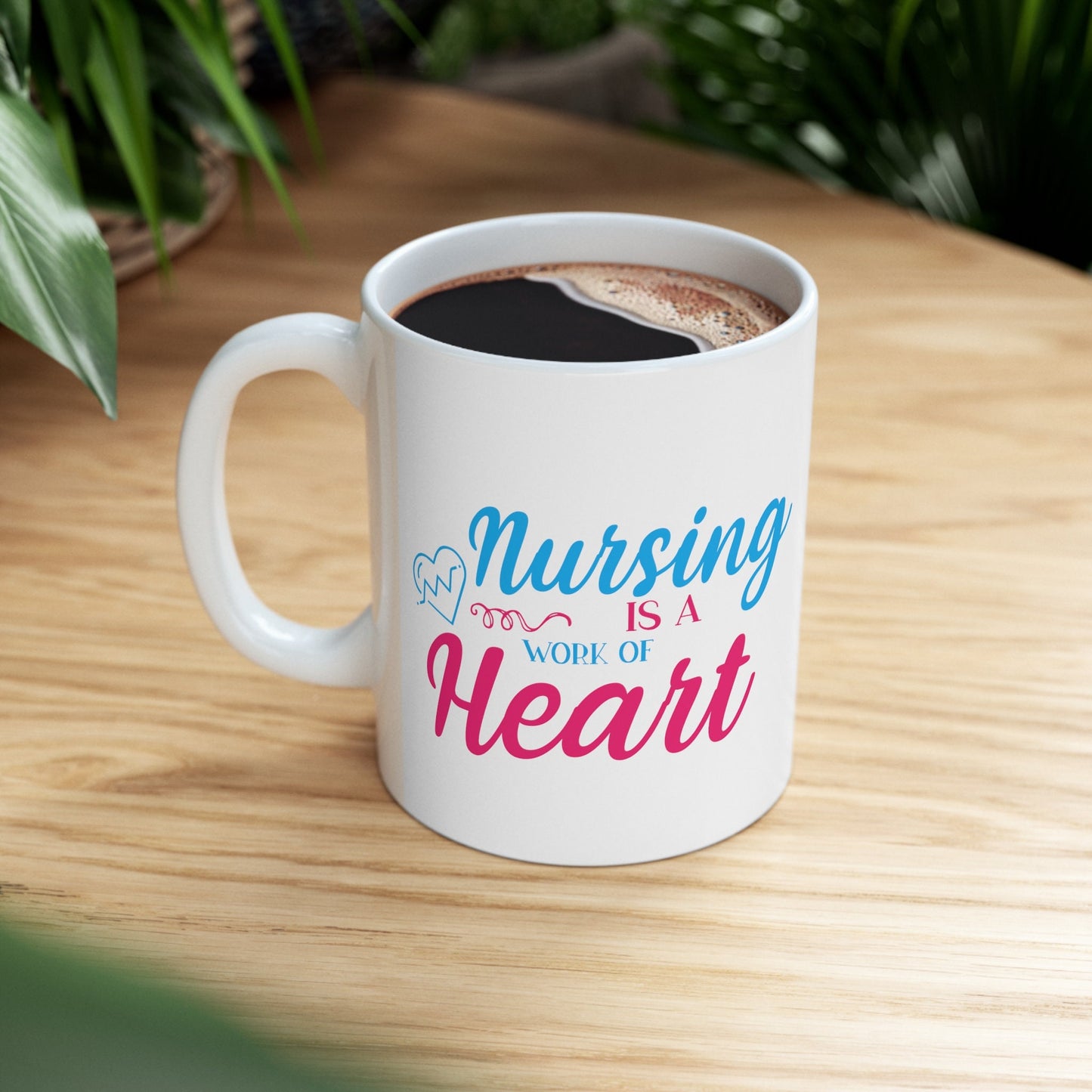 Nursing Work of Heart Nursing Mug, I love nurses Mug, Awesome gift Mug for nurse, gift Mug for special nurse, Thank you gift Mug for nurse