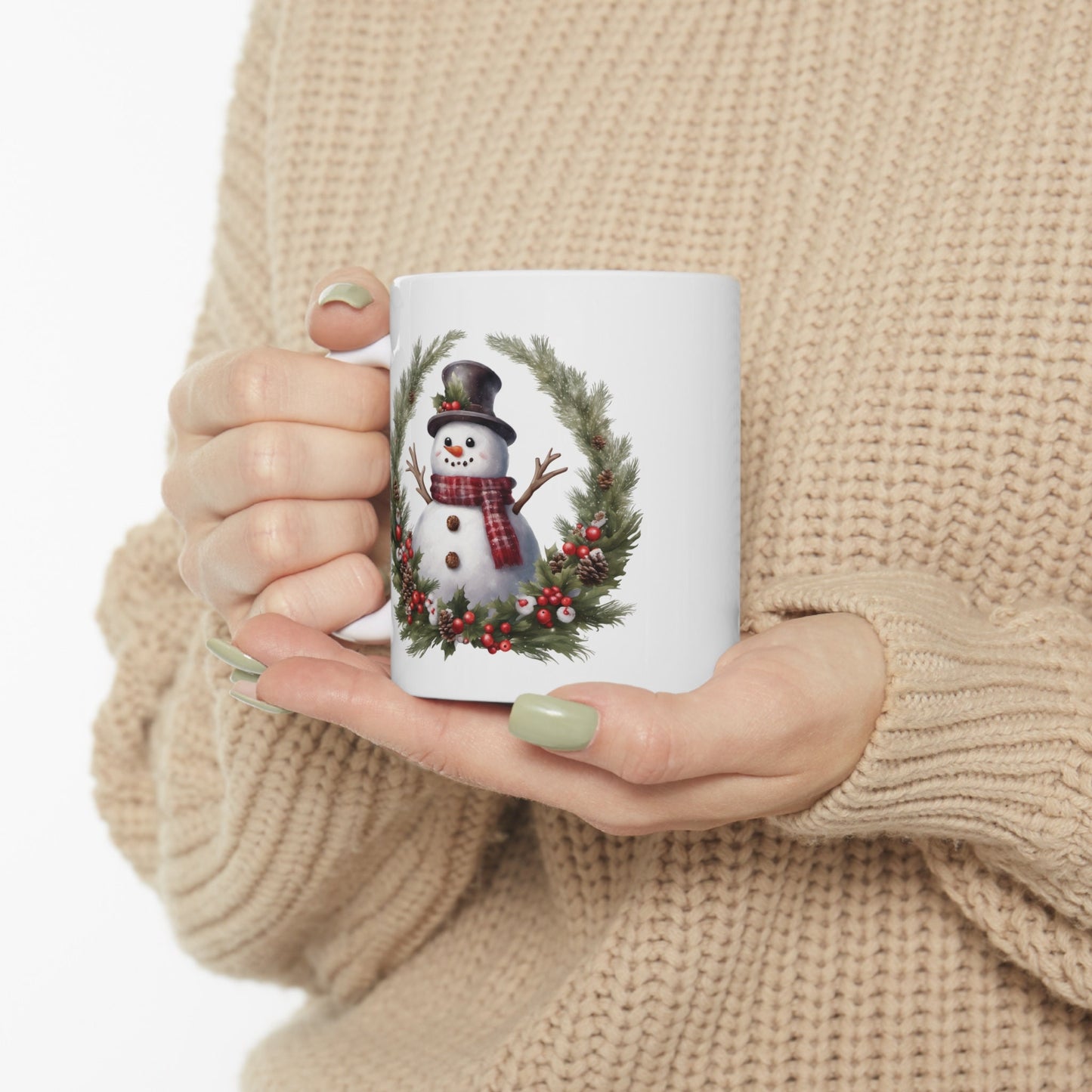 Snowman Reef Christmas Mug, Perfect Holiday Cheer Coffee Mug, Gift Mug for Christmas Spirit, Cute X-Mas mug for Family and friends