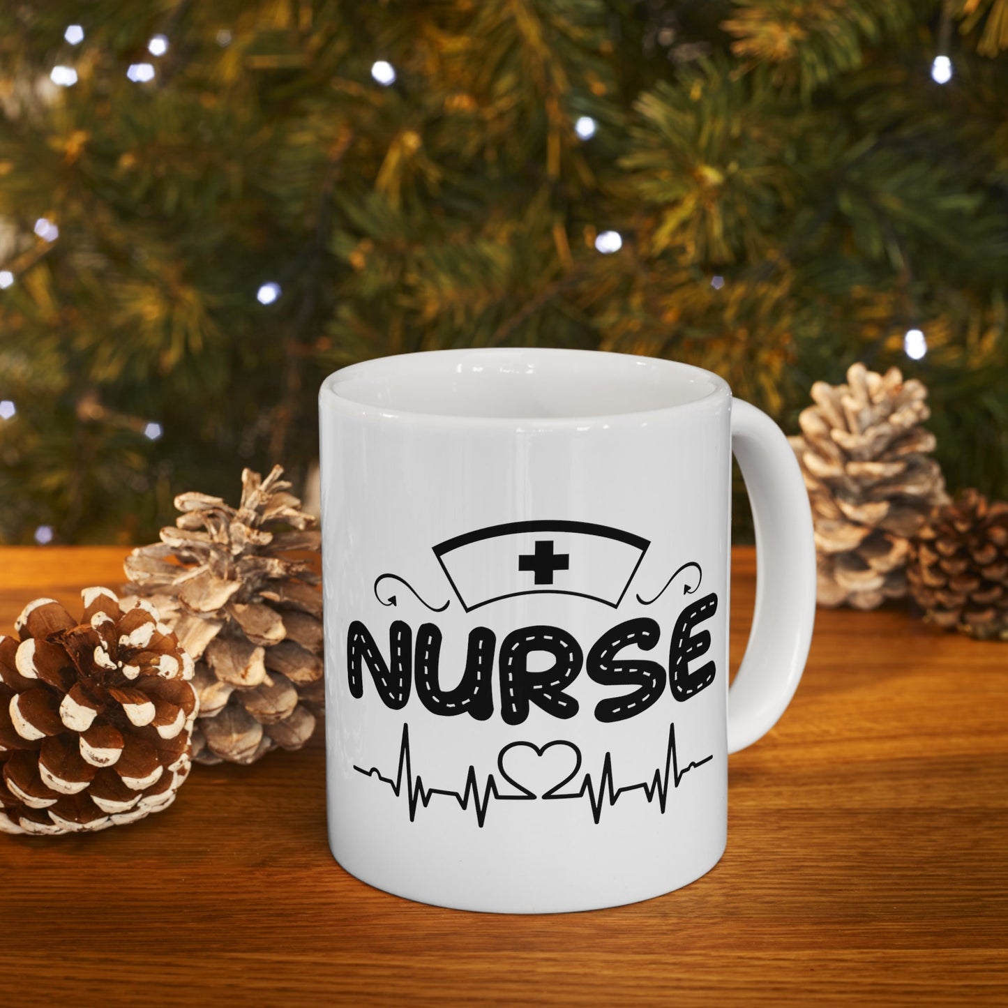 Nurse Hearth Rhythm Nursing Mug, I love nurses Mug, Awesome gift Mug for nurses, gift Mug for a special nurse, Thank you gift Mug for nurses