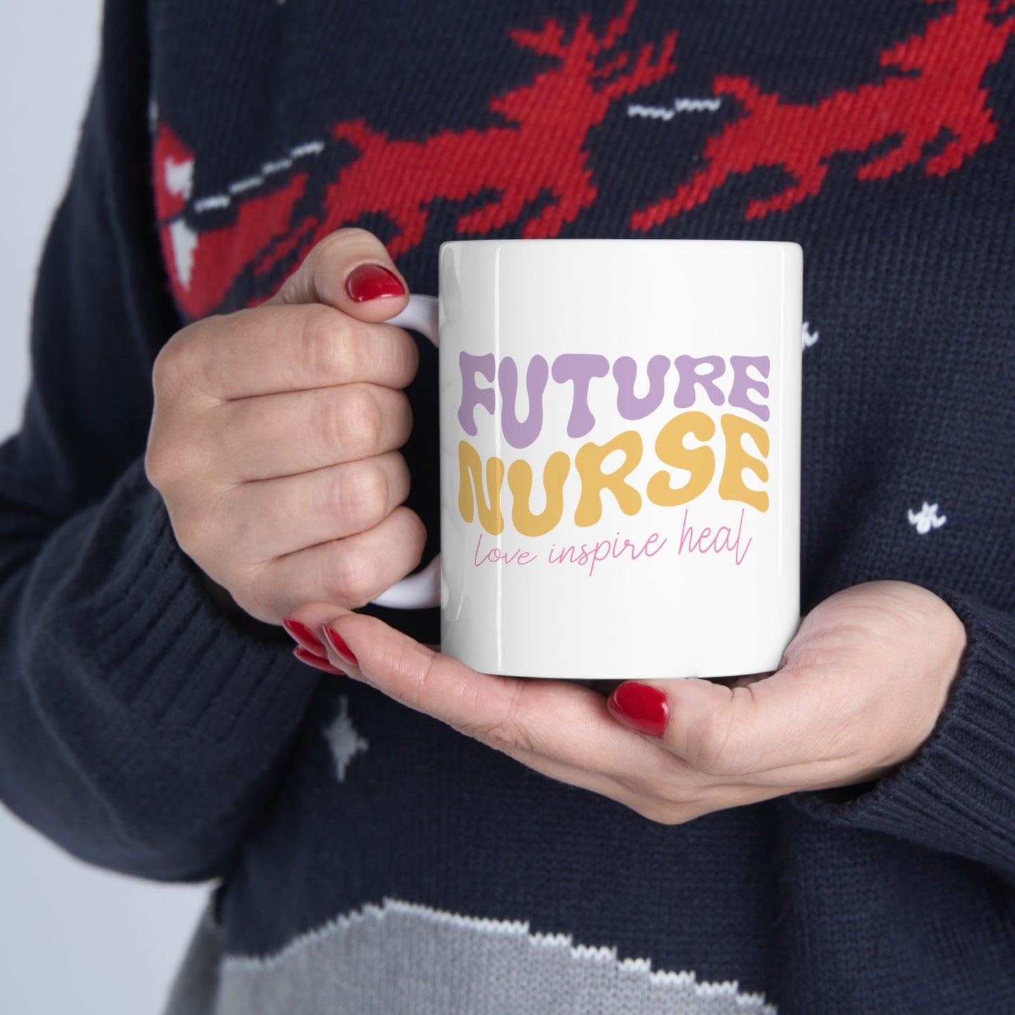 Future Nurse loving Nursing Mug, I love nurses Mug, Awesome gift Mug for nurses, gift Mug for a special nurse, Thank you gift Mug for nurses