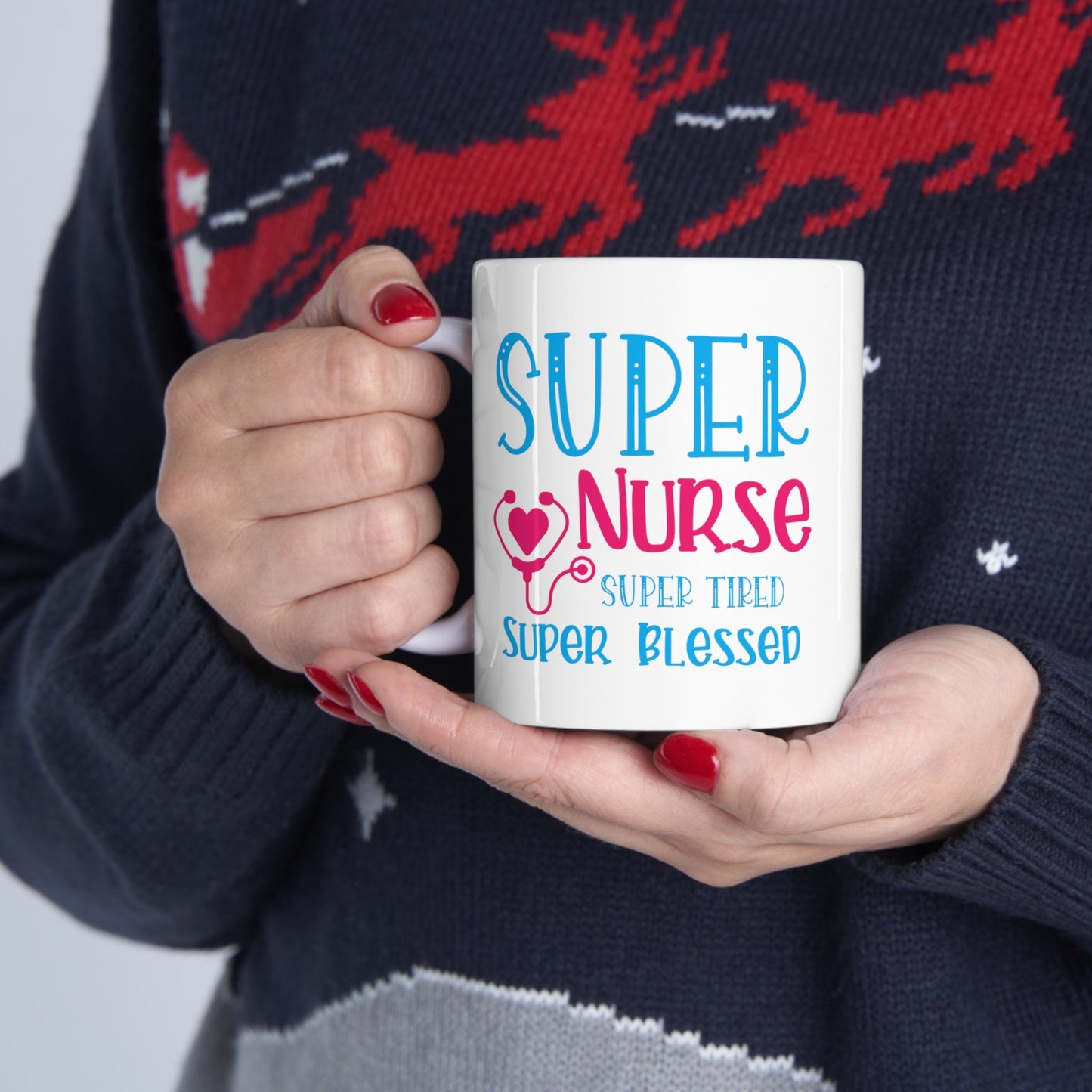 Super Nurse Blessed Nursing Mug, I love nurses Mug, Awesome gift Mug for nurses, gift Mug for a special nurse, Thank you gift Mug for nurses