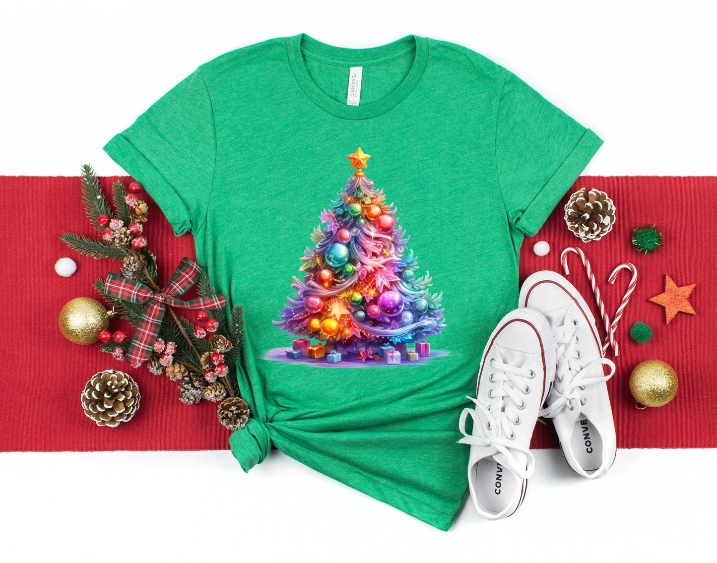 The Decorated Christmas Tree T-Shirt Makes the Perfect Gift for Friends, Family, Coworkers or yourself.  Check Out My Shop for even more Great Designs.
www.scorpiontees.etsy.com