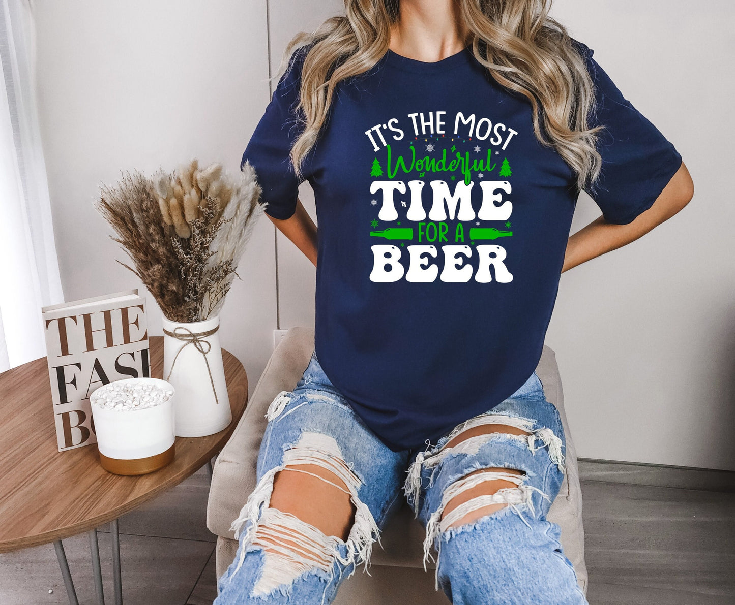 Its the Most Wonderful Time for a Beer Christmas T-Shirt Makes the Perfect Gift for Friends, Family, Coworkers or yourself.  Check Out My Shop for even more Great Designs.
www.scorpiontees.etsy.com