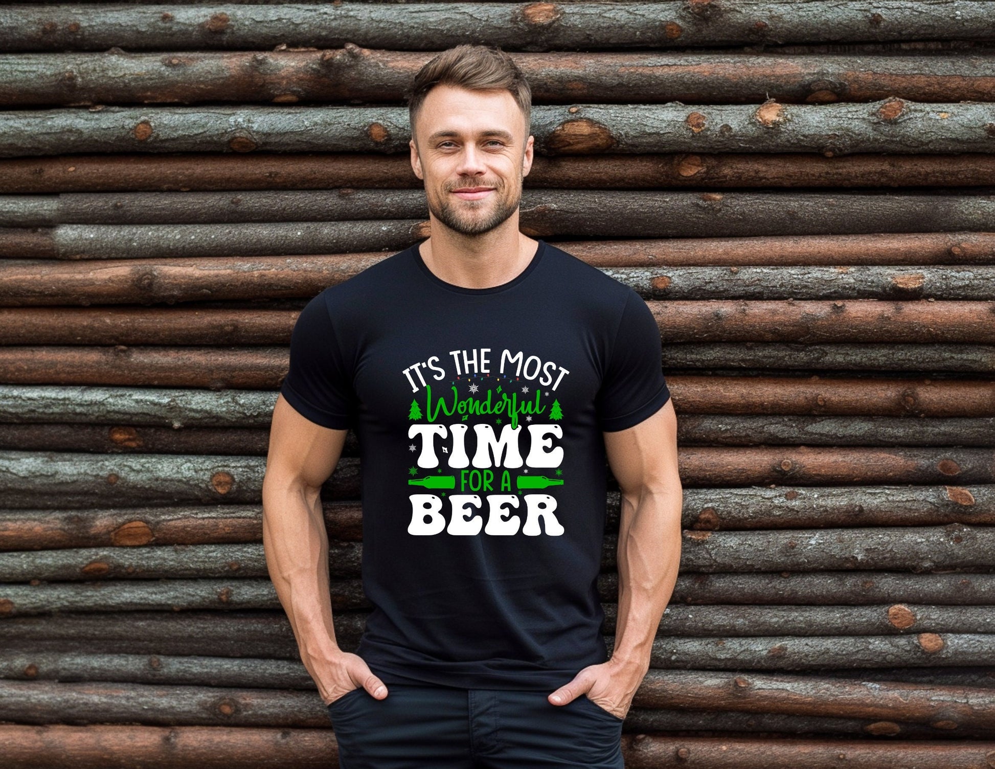 Its the Most Wonderful Time for a Beer Christmas T-Shirt Makes the Perfect Gift for Friends, Family, Coworkers or yourself.  Check Out My Shop for even more Great Designs.
www.scorpiontees.etsy.com