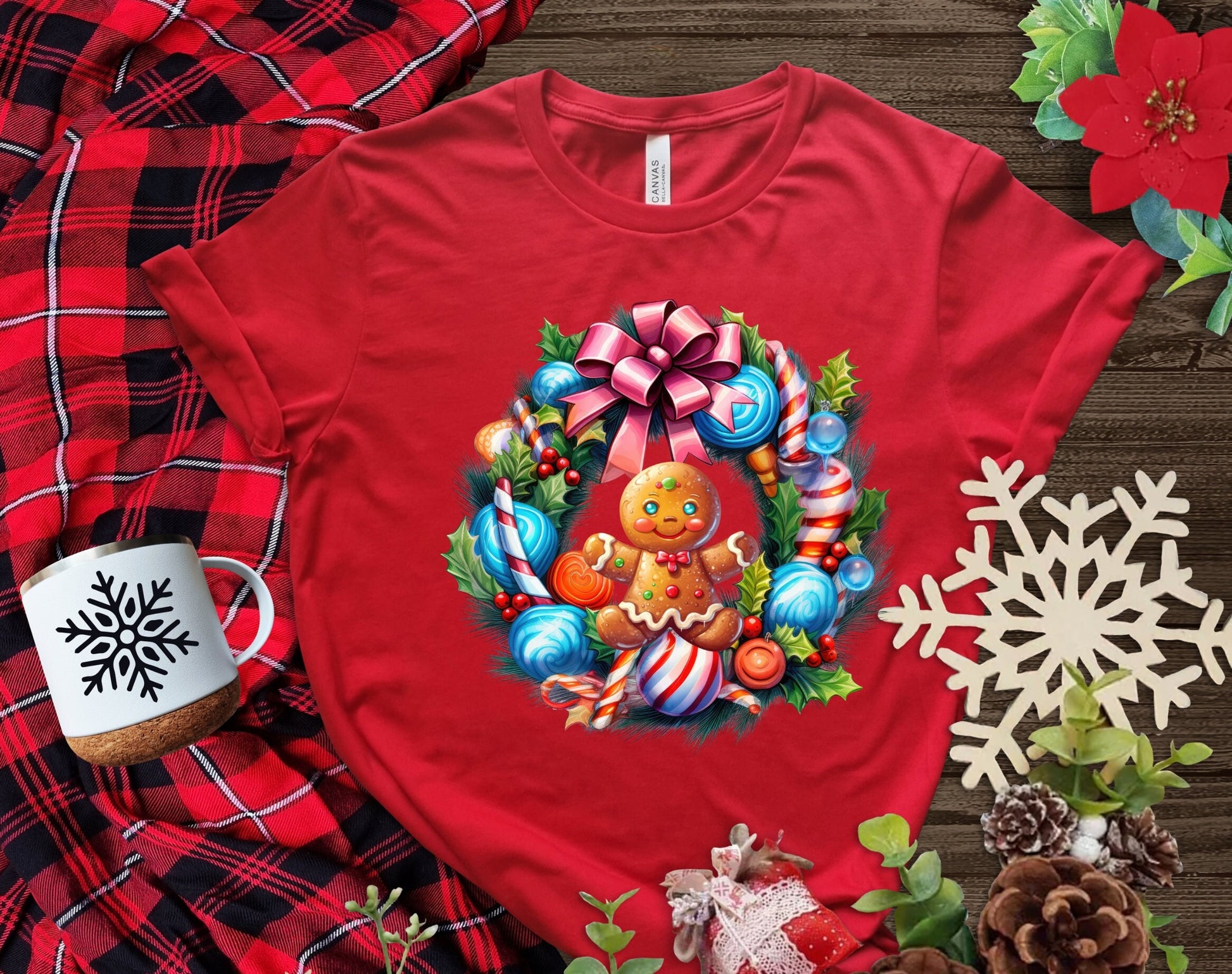 The Ginger Bread Man on a Reef  Christmas T-Shirt Makes the Perfect Gift for Friends, Family, Coworkers or yourself.  Check Out My Shop for even more Great Designs.
www.scorpiontees.etsy.com