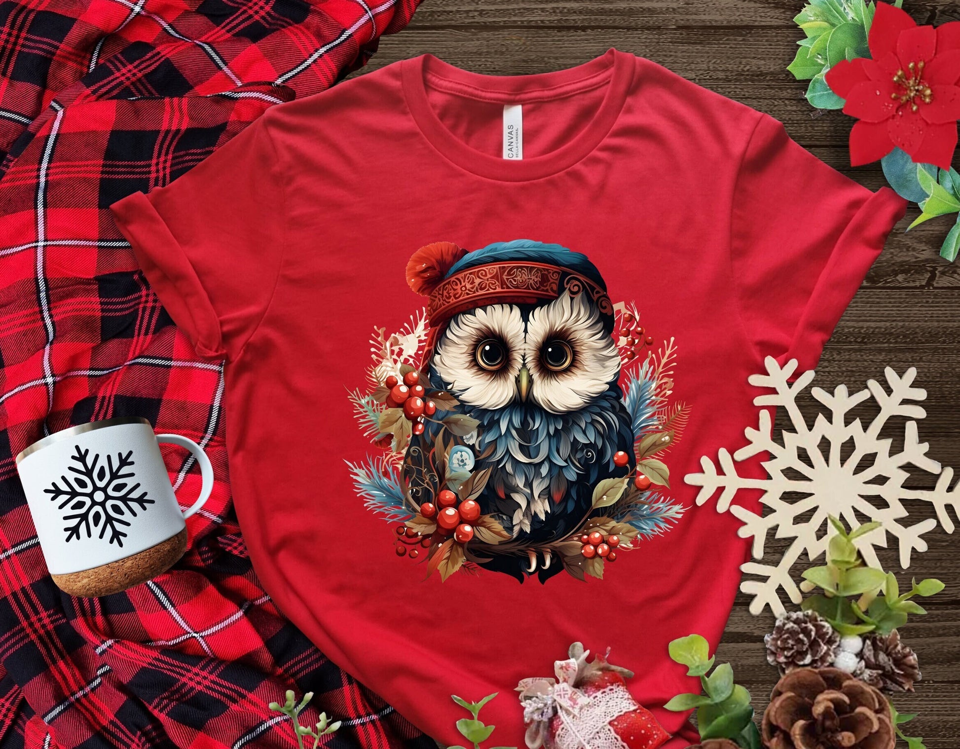 The Christmas bundled Owl Christmas T-Shirt Makes the Perfect Gift for Friends, Family, Coworkers or yourself.  Check Out My Shop for even more Great Designs.
www.scorpiontees.etsy.com