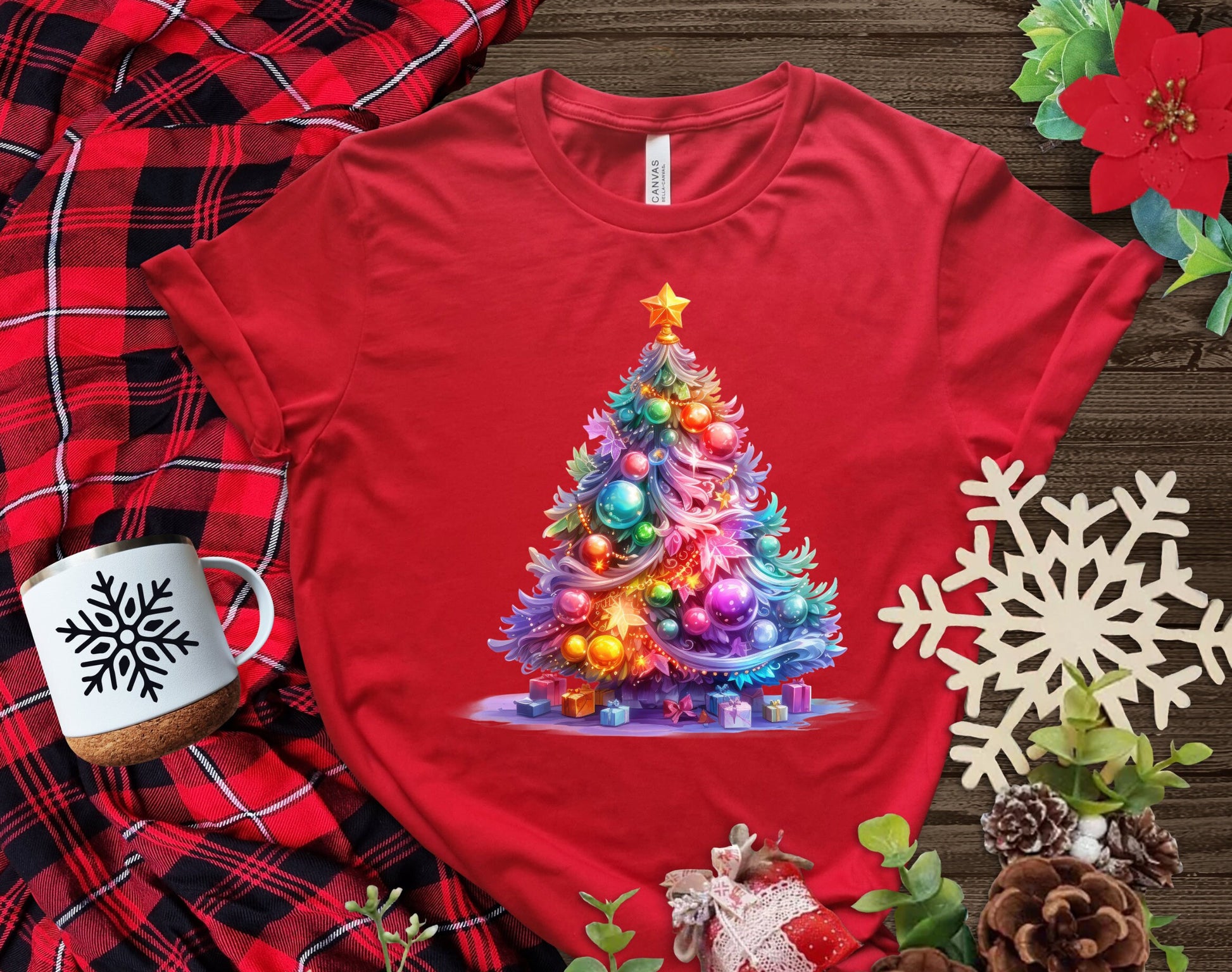 The Decorated Christmas Tree T-Shirt Makes the Perfect Gift for Friends, Family, Coworkers or yourself.  Check Out My Shop for even more Great Designs.
www.scorpiontees.etsy.com