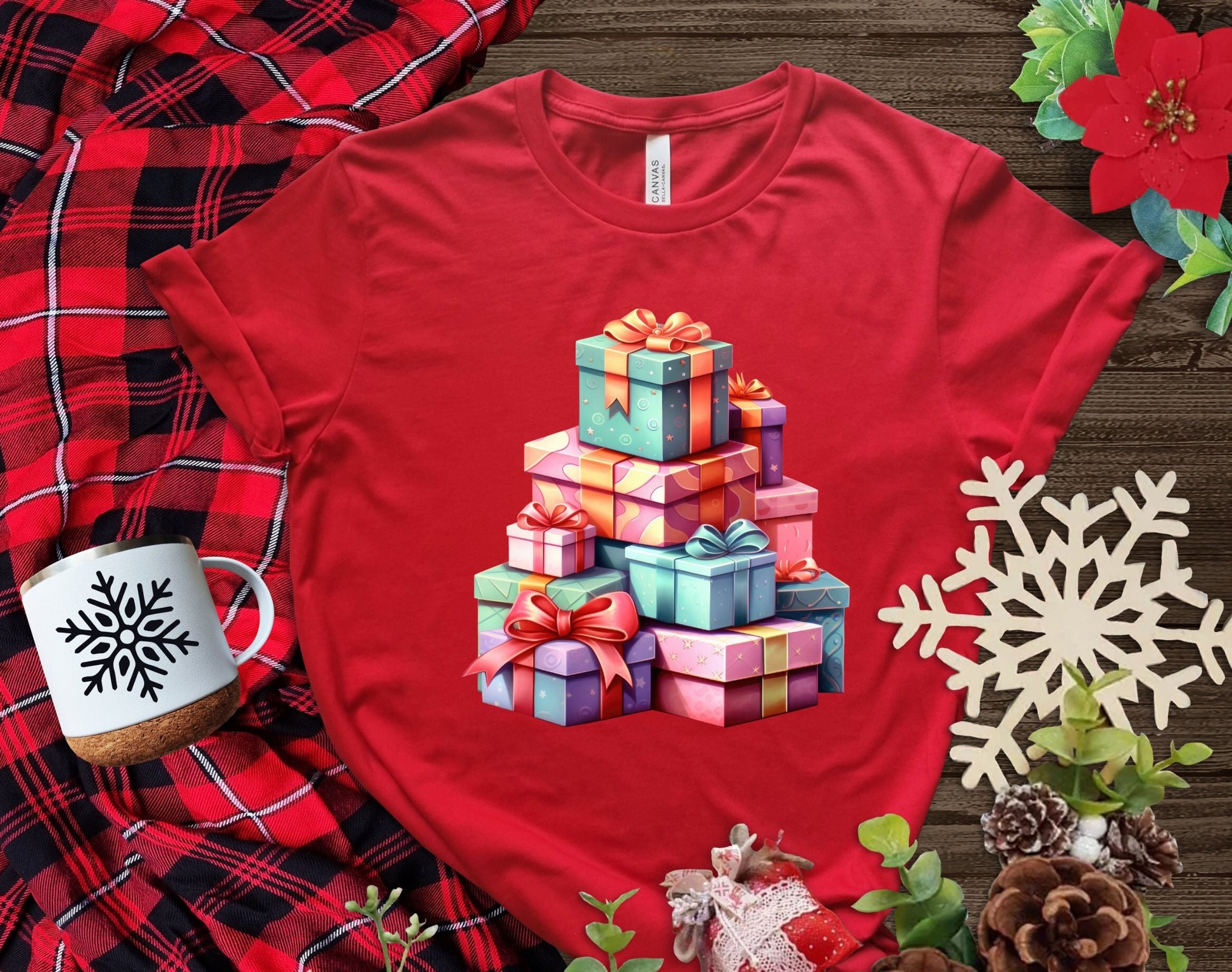 The Tower of Presents Christmas Shirt Makes the Perfect Gift for Friends, Family, Coworkers or yourself.  Check Out My Shop for even more Great Designs.
www.scorpiontees.etsy.com