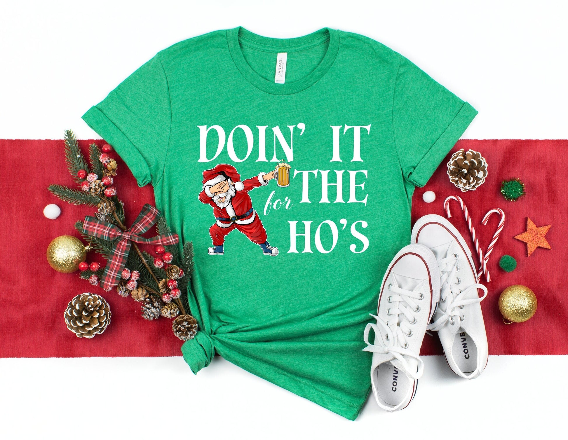 The Santa Claus Doing it for the Hos, Christmas Shirt Makes the Perfect Gift for Friends, Family, Coworkers or yourself.  Check Out My Shop for even more Great Designs.  www.scorpiontees.etsy.com
