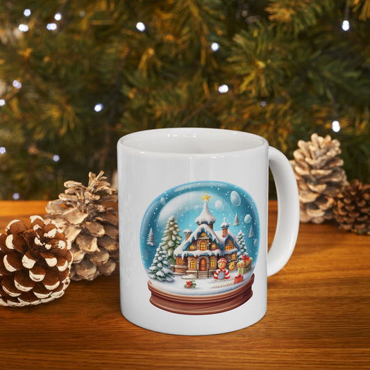 Snow Globe Christmas Mug, Perfect Holiday Cheer Coffee Mug, Gift Mug for Christmas Spirit, Cute Christmas mugs for Family and friends